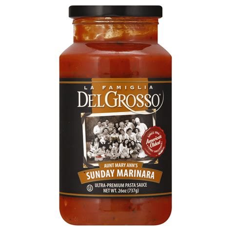 Delgrosso Del Grosso Ultra Premium Pasta Sauce Aunt Mary Anns Sunday Marinara 26 Oz Instacart