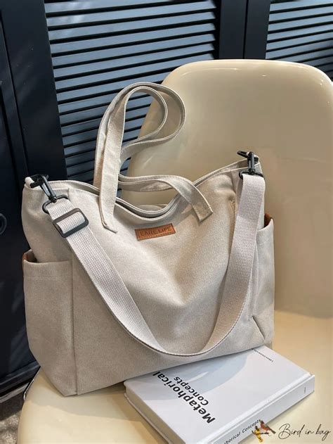 BirdinBag Sophisticated Canvas Tote For A Modern Minimalist Look