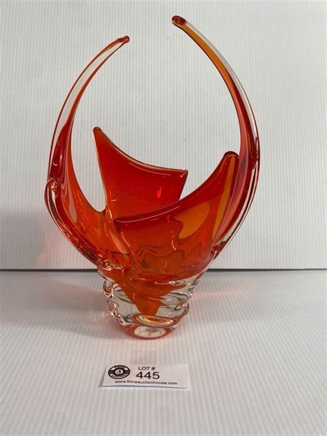 Vintage Firey Orange Glass Bowl