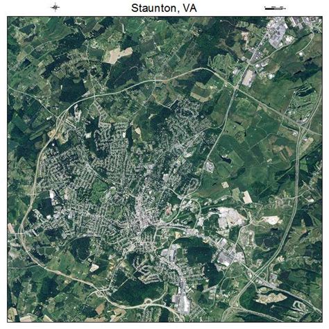 Aerial Photography Map of Staunton, VA Virginia