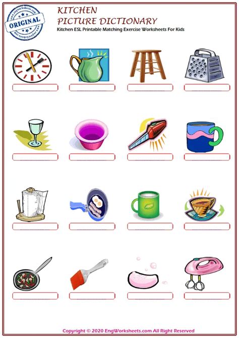 Kitchen 1 English Online Exercises Engworksheets