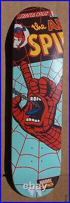 Santa Cruz X Marvel Spiderman Screaming Hand Skateboard Deck Rare