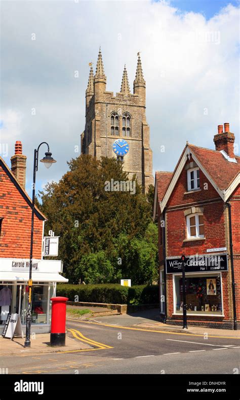 Tenterden High Street From St Mildreds Church Tower Hi Res Stock