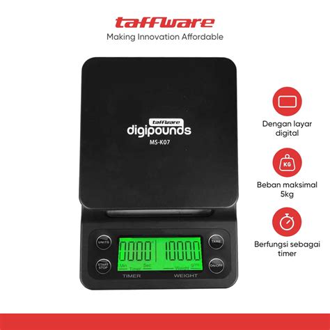 Jual KItchen Scale Taffware Digipounds Timbangan Dapur Mini Digital