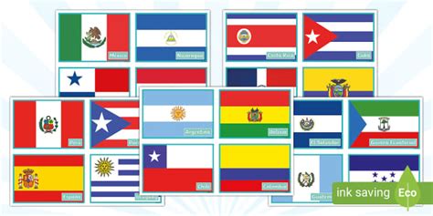 👉 Spanish Speaking Countries Flag Display Pack Twinkl