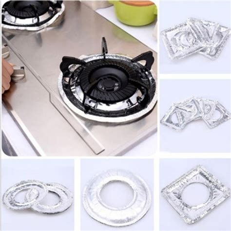 10pcs Pac Aluminum Foil Square Gas Burner Disposable Bib Liners Stove Covers Wish