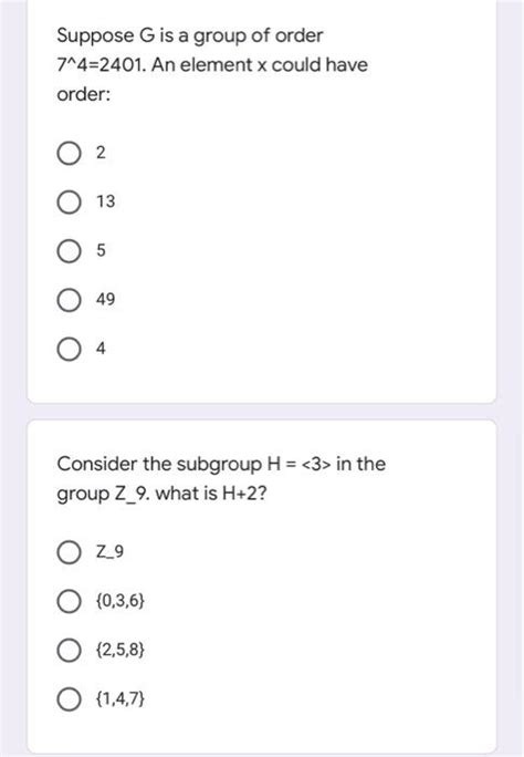 Solved Suppose G Is A Group Of Order An Element X Chegg