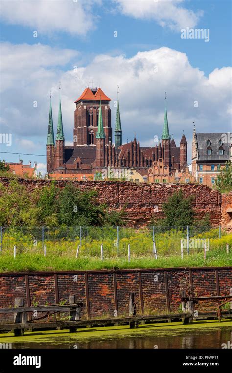 City View Of Gdansk Poland St Mary S Church Stock Photo Alamy