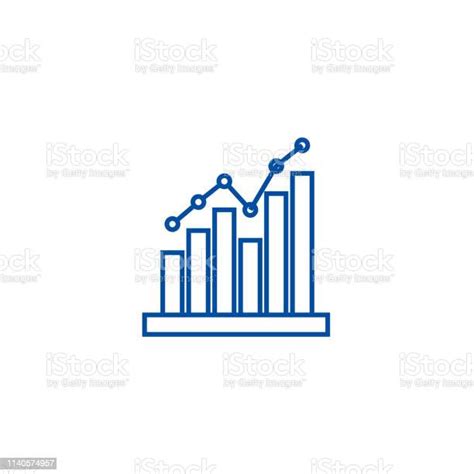 Concetto Di Icona Della Linea Dellistogramma Istogramma Simbolo Vettoriale Piatto Segno