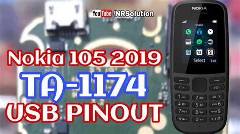 Nokia 105 2019 TA 1174 USB Pinout YouTube