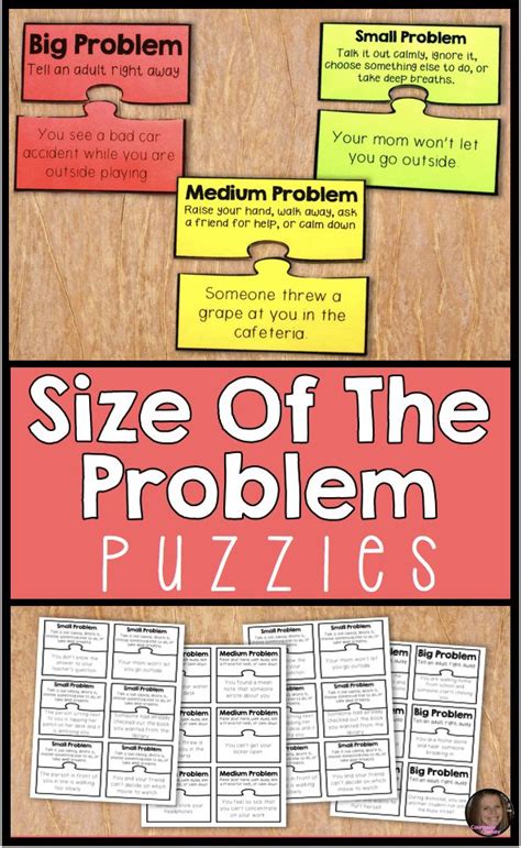 Size Of The Problem Puzzles For Social Problem Solving And Emotional