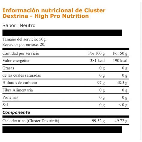 High Pro Nutrition Cluster Dextrina Kg