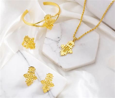 Coptic Crosses Pure Gold Color Silver Color Sets Gofaer Finds Store