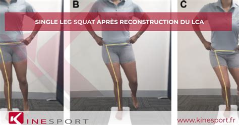 SINGLE LEG SQUAT ET RECONSTRUCTION DU LCA Blog Kinesport