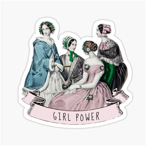 Victorian Girl Power Sticker For Sale By Laureldesigns Redbubble