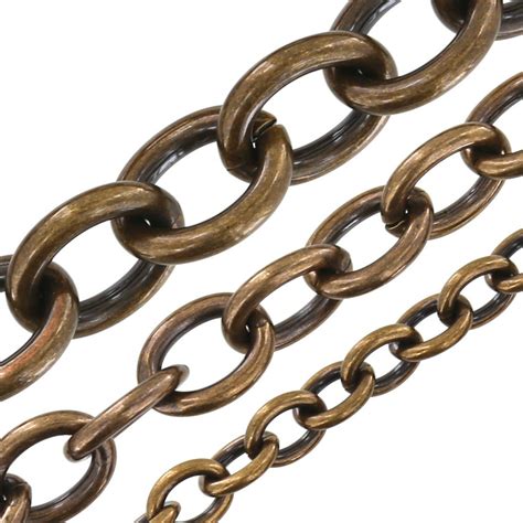 B8830 Antique Brass Oval Chain Solid Brass Ll 36 Length