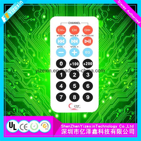 Remote Control Membrane Keypad Panels With Metal Dome China Keypad