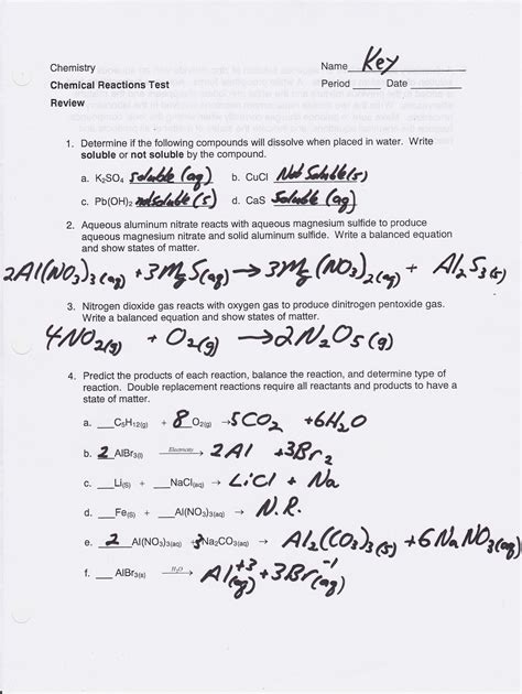 30 Double Replacement Reaction Worksheet Worksheets Decoomo