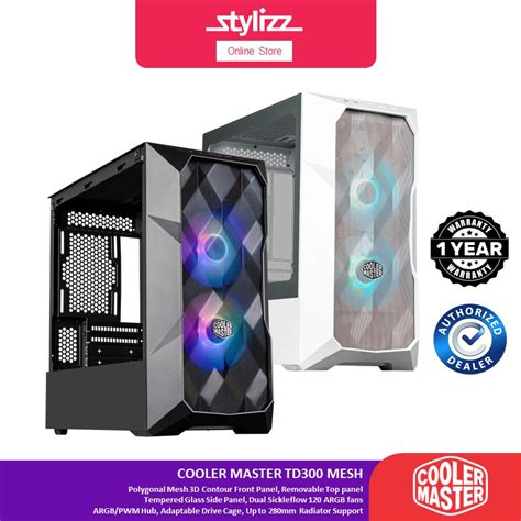 Cooler Master Masterbox Td300 Mesh Gaming Casing Support Mini Atxmicro Atx Polygonal Mesh