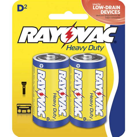 Rayovac D Zinc Carbon Batteries 2 Pk Carded Mfr 6d 2bf Ace Hardware