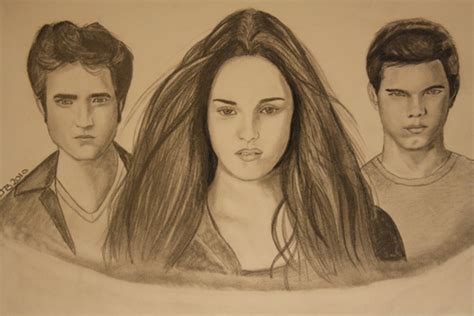 edward,bella,jacob - Twilight Series Fan Art (24760159) - Fanpop