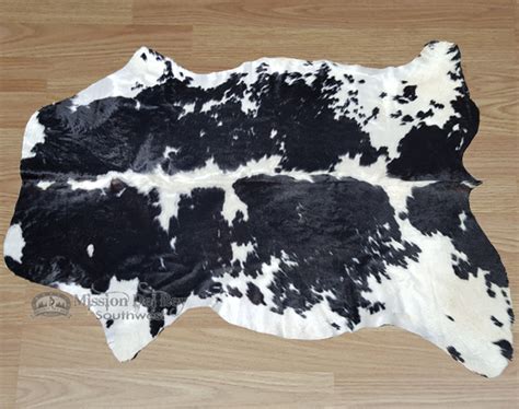 Cowhide Rug Western Wall Hanging Black And White H99 Mission Del