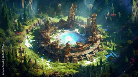 satellite imagery, detailed, fantasy world building, forest turning ...