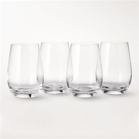 Open Kitchen By Williams Sonoma Stemless White Wine Glasses Set Of 4 Williams Sonoma