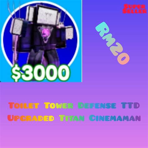 Toilet Tower Defense Upgraded Titan Cinemaman Video Gaming Video