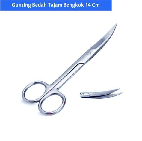 Gunting Tajam Bengkok 14cm Gunting Medis Bengkok Gunting Bedah Tajam