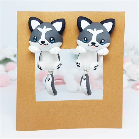 Siberian Husky Earrings | Kawaii & Cute ≪