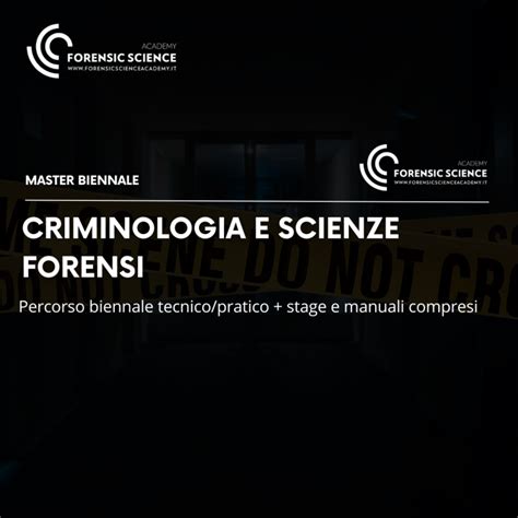 Master Biennale Criminologia E Scienze Forensi Quarta Edizione Nuovo