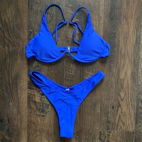 Zaful Swim Sapphire Blue Bikini Set Zaful Poshmark