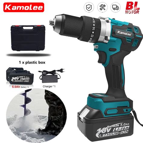 X Ah Battery Toolbox Kamolee Mm Brushless Electric Impact Drill