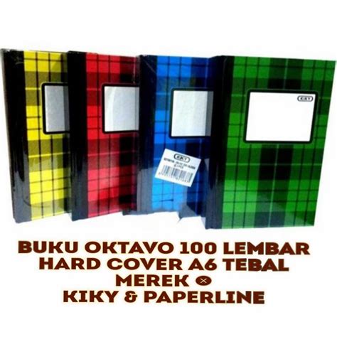 Jual Kiky Paperline Hard Cover Oktavo 100 Lembar A6 Buku Tebal Shopee