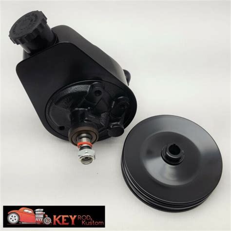 Small Big Block Chevy Black Saginaw Power Steering Pump And Double Pulley