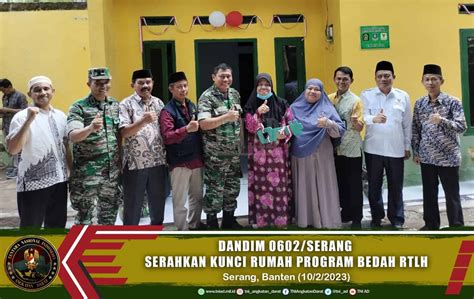 Dandim 0602 Serang Serahkan Kunci Rumah Program Bedah RTLH