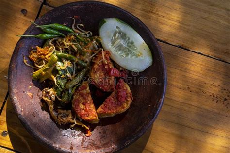 Tempe Penyet in a Traditional Stone Mortar Stock Image - Image of lunch ...