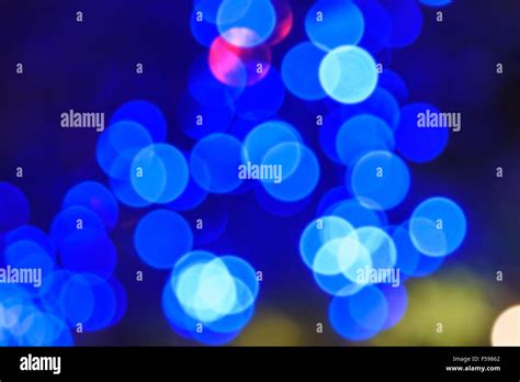 Abstract Circular Natural Blue Light Bokeh Background Stock Photo Alamy