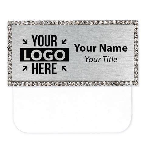 Engraved Bling Rhinestone Pocket Badge Name Tag Wizard