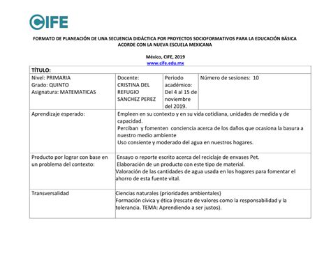 Introducir 61 Imagen Formato De Planeacion Del Nuevo Modelo Educativo Primaria Abzlocalmx