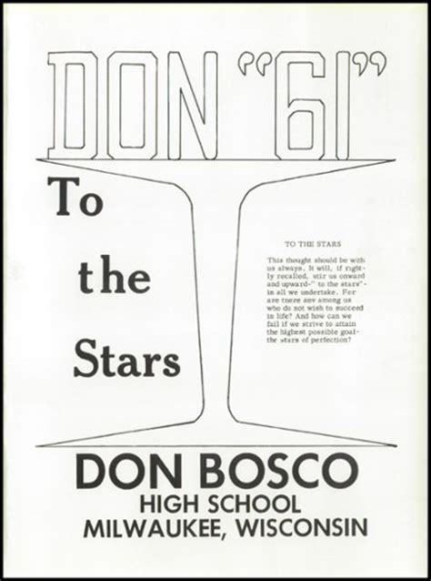 Explore 1961 Don Bosco High School Yearbook, Milwaukee WI - Classmates