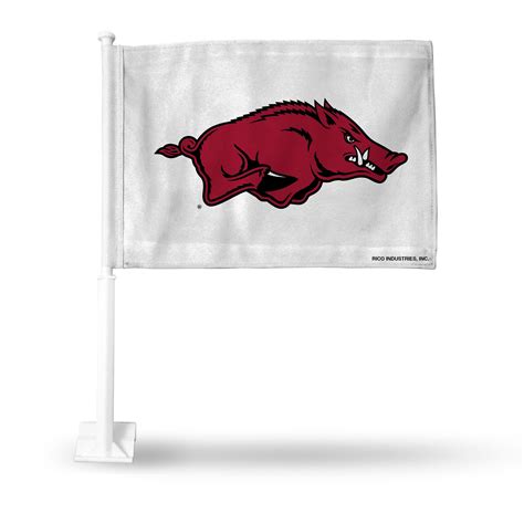 Arkansas Razorbacks Exclusive Double Sided Car Flag