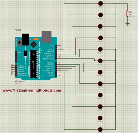 A Simple Arduino Led Example In Proteus The Engineering Projects