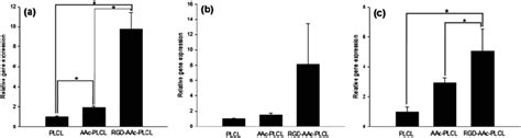 Relative Osteogenic Gene Expression Of Mc T E Cells Cultured On The