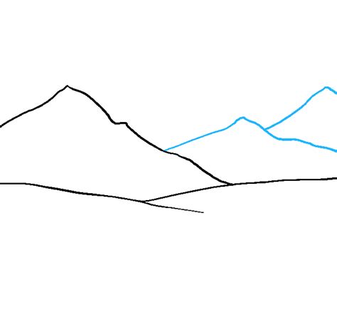 How To Draw Mountains With Pencil Easy In The Final Step Color The