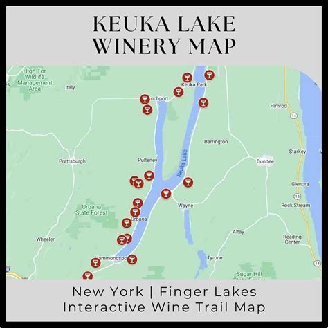 Keuka Lake Winery Map — Guided Wino