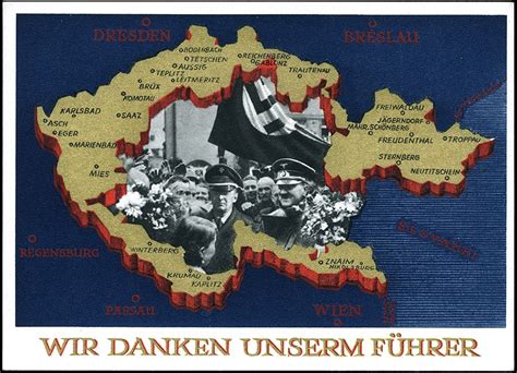 GERMANY 3rd REICH - POSTCARD Annexation of the Sudetenland 1938 ...