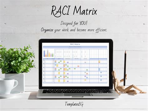 Project Management RACI Matrix Excel Spreadsheet: Comprehensive Task Tracker, Team Planner ...