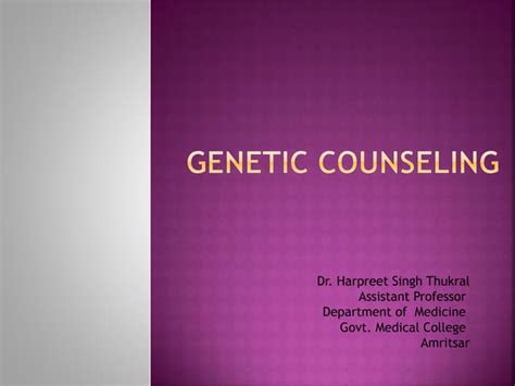 Genetic Counseling Ppt